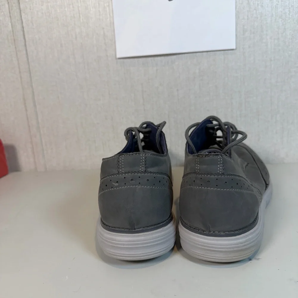 Dexter Comfort Memory Foam Men's Wingtip Oxford‎ Shoes Size 11 Gray Faux Leather